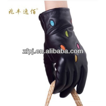 2016 new styles Lady winter lamb dress leather gloves